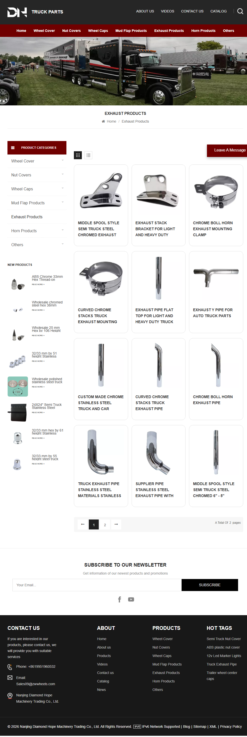 Semi Truck Muffler - Standard Size